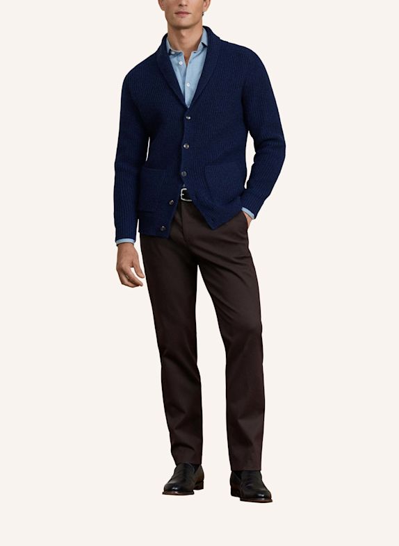 HACKETT LONDON Poloshirt SR SHAWL CARDIGAN DUNKELBLAU