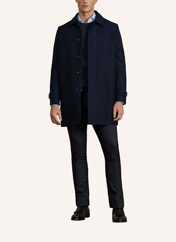 HACKETT LONDON Stehkragenmantel SR MAC W/LINER DUNKELBLAU
