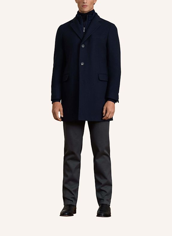 HACKETT LONDON Stehkragenmantel SR WL CASH W/BIB COAT DUNKELBLAU