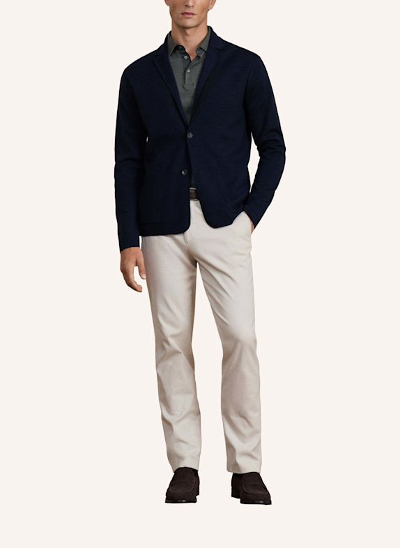 HACKETT LONDON Strickjacken Cardigan SR DF KNIT BLAZER DUNKELBLAU