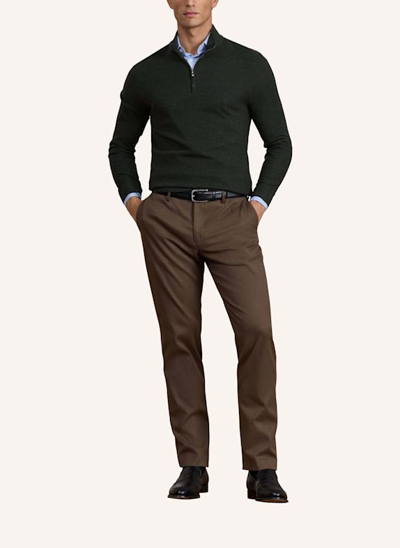 HACKETT LONDON Pullover SR STITCH HZIP GRÜN