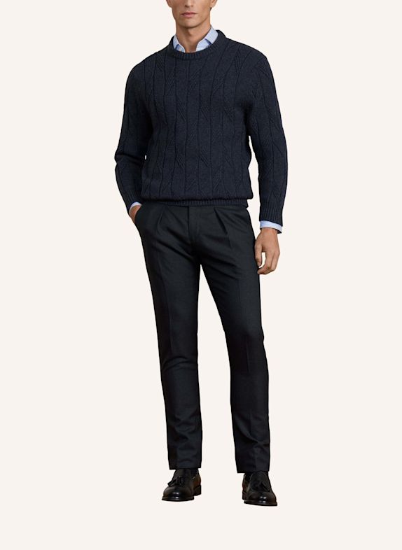 HACKETT LONDON Pullover SR STITCH CREW DUNKELBLAU
