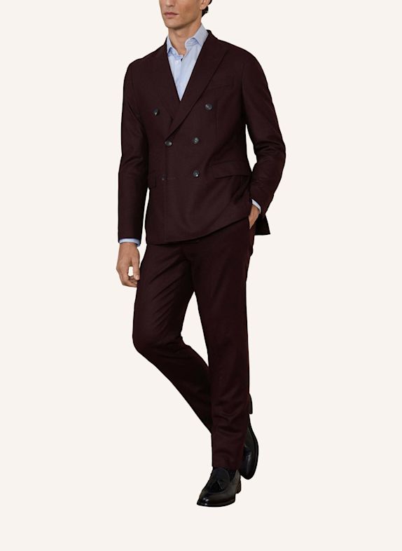 HACKETT LONDON Anzug SR BURGUNDY TRS DUNKELROT