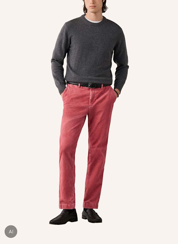 HACKETT LONDON Pullover LAMBSWOOL CREW GRAU