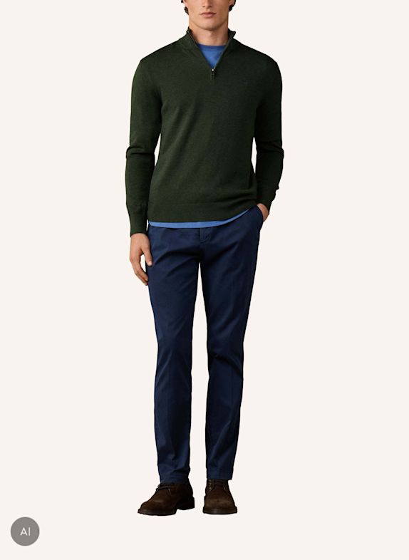 HACKETT LONDON Pullover HRTG COTTON H HZIP GRÜN