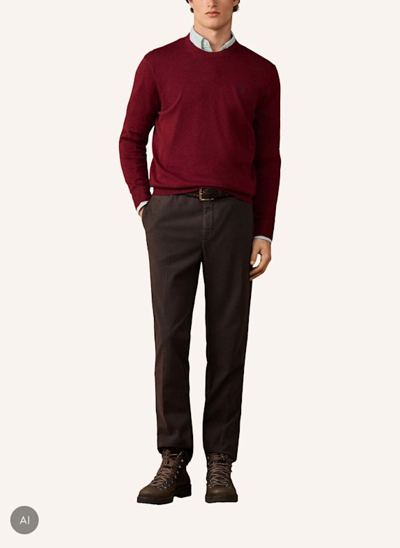 HACKETT LONDON Pullover HRTG COTTON H CREW ROT