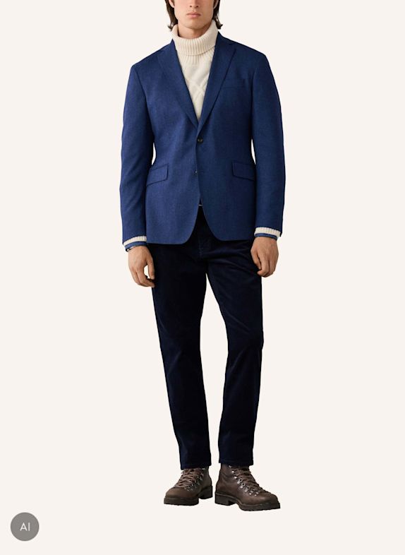 HACKETT LONDON Sakko PERFORMANCE FLANNEL BLAU