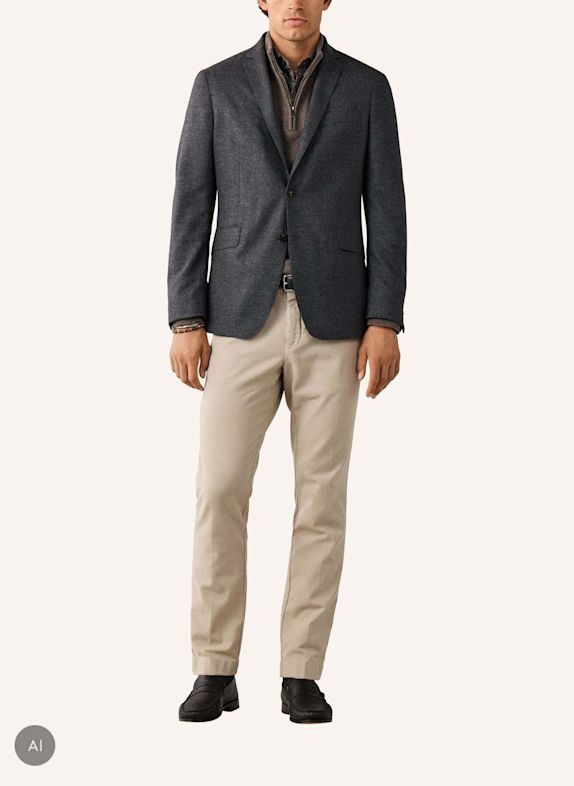 HACKETT LONDON Sakko PERFORMANCE FLANNEL DUNKELGRAU