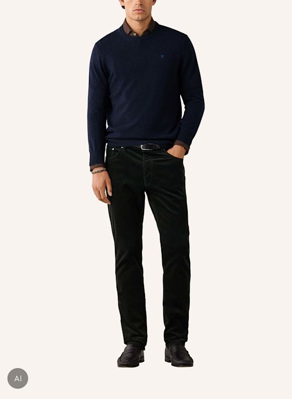 HACKETT LONDON Pullover LAMBSWOOL CREW BLAU