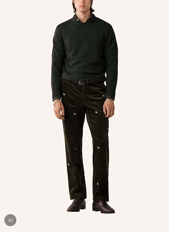 HACKETT LONDON Pullover LAMBSWOOL CREW GRÜN