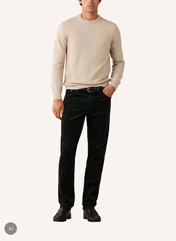 HACKETT LONDON Pullover LAMBSWOOL CREW BEIGE