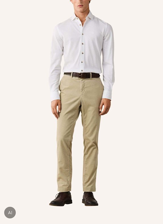 HACKETT LONDON Freizeithemd MELANGE JERSEY PIQUE WEISS