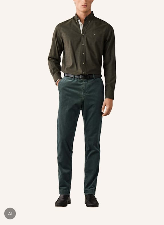 HACKETT LONDON Freizeithemd FLANNEL MULTI TRIM GRÜN