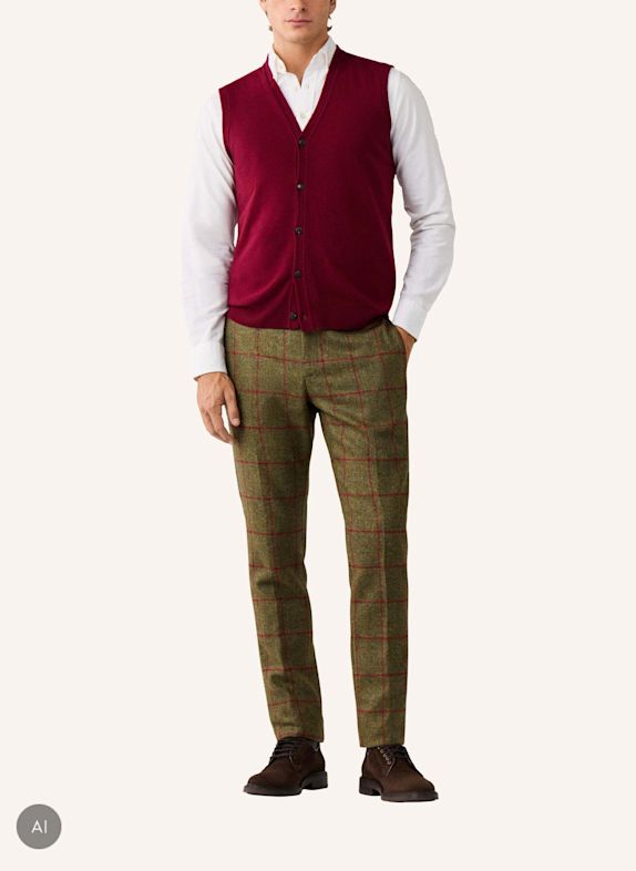 HACKETT LONDON Pullover WOOL CASH MIX WCOAT ROT