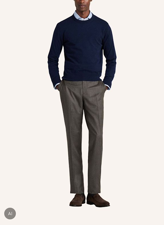 HACKETT LONDON Pullover SR CASHMERE CREW DUNKELBLAU