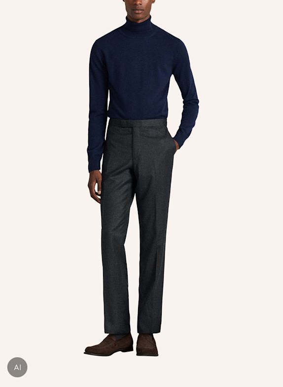 HACKETT LONDON Pullover SR CASHMERE ROLL NECK DUNKELBLAU