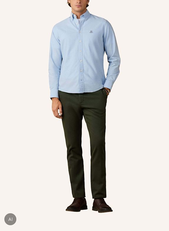HACKETT LONDON Freizeithemd HERITAGE ESS SOLID OX BLAU