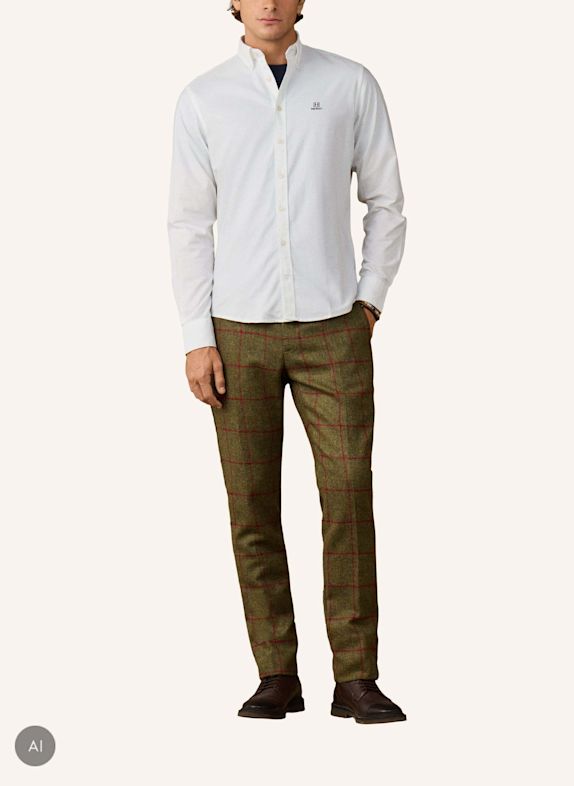 HACKETT LONDON Freizeithemd HERITAGE ESS SOLID OX WEISS