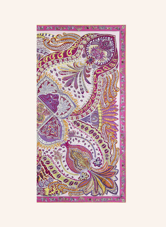 ROECKL Seidentuch VIBRANT PAISLEY ROSA/ LILA/ PINK