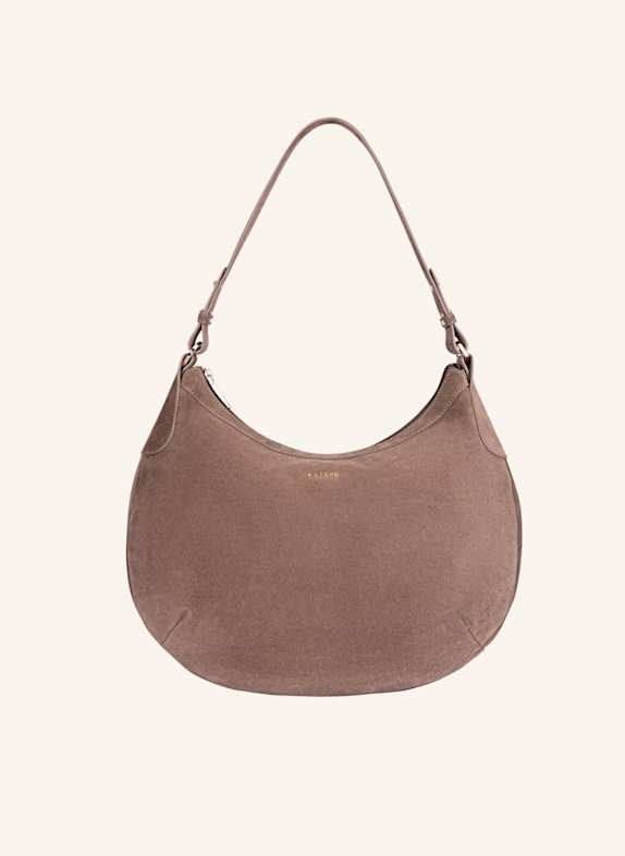 ROECKL Schultertasche LIBERTY NUBUK MEDIUM BRAUN/ DUNKELBRAUN