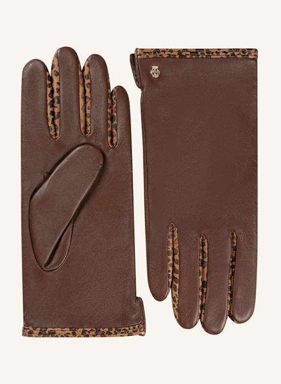 ROECKL Lederhandschuhe BERLIN BRAUN/ DUNKELBRAUN