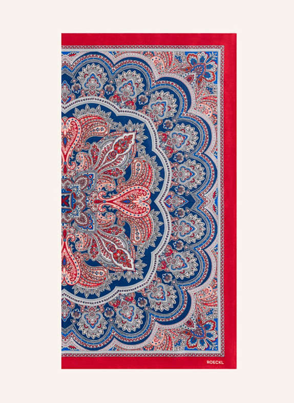 ROECKL Seidentuch FINE PAISLEY ROT/ BLAU/ DUNKELBLAU