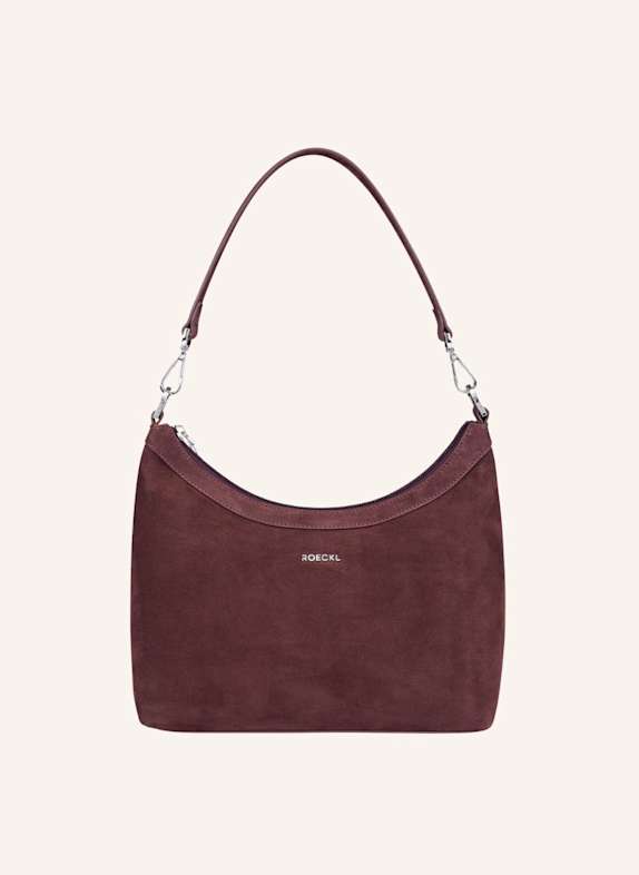 ROECKL Schultertasche DIANA NUBUK SMALL DUNKELROT/ LILA