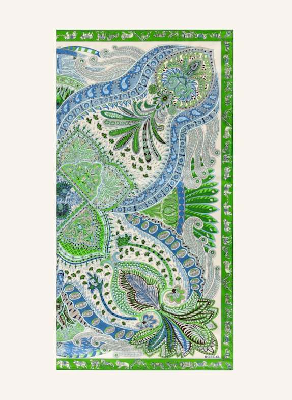 ROECKL Seidentuch VIBRANT PAISLEY HELLGRÜN
