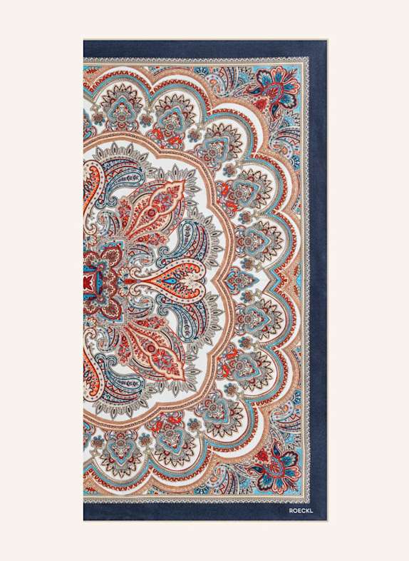 ROECKL Seidentuch FINE PAISLEY DUNKELBLAU