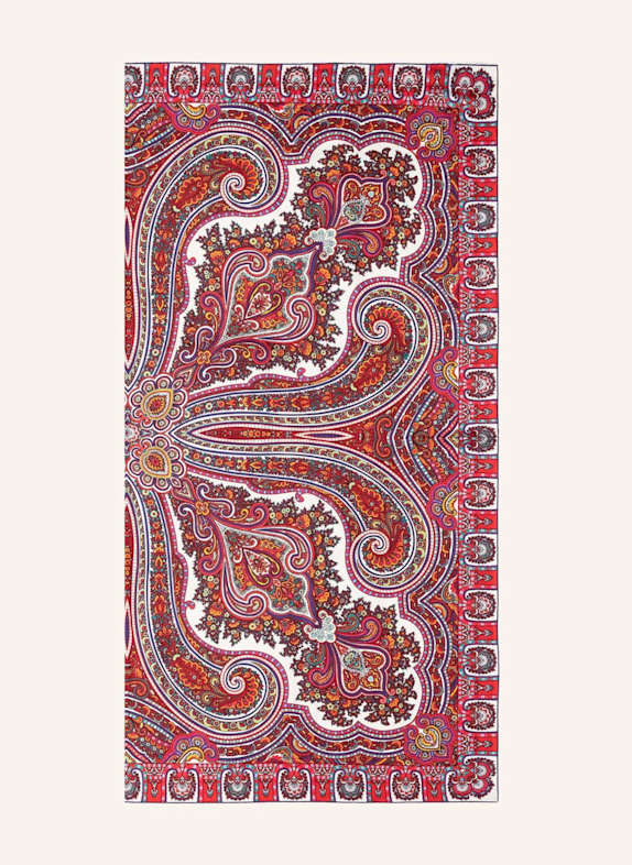 ROECKL Seidentuch PAISLEY STAR WEISS