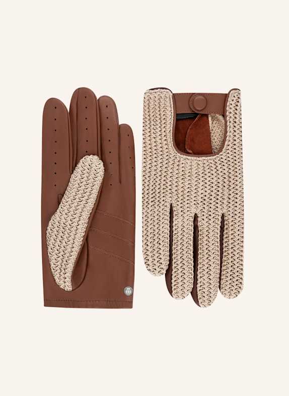 ROECKL Handschuh LE MANS AUTOFAHRER COGNAC/ BRAUN/ CAMEL