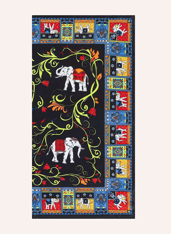 ROECKL Seidentuch LUCKY ELEPHANT SCHWARZ/ BEIGE
