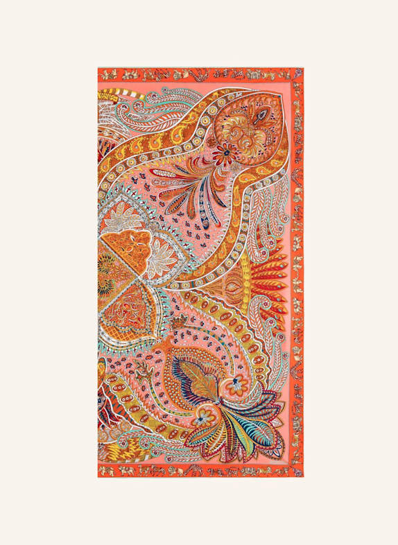 ROECKL Seidentuch VIBRANT PAISLEY ORANGE