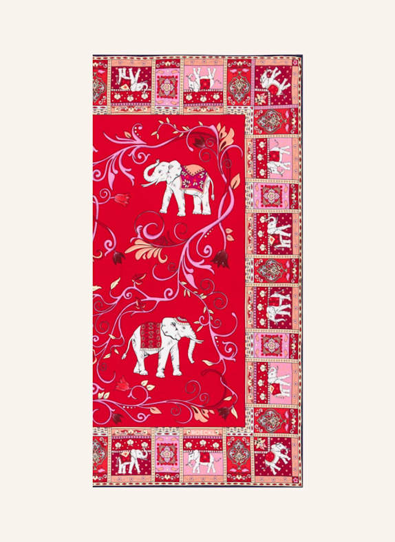 ROECKL Tücher LUCKY ELEPHANT BEIGE/ ROT