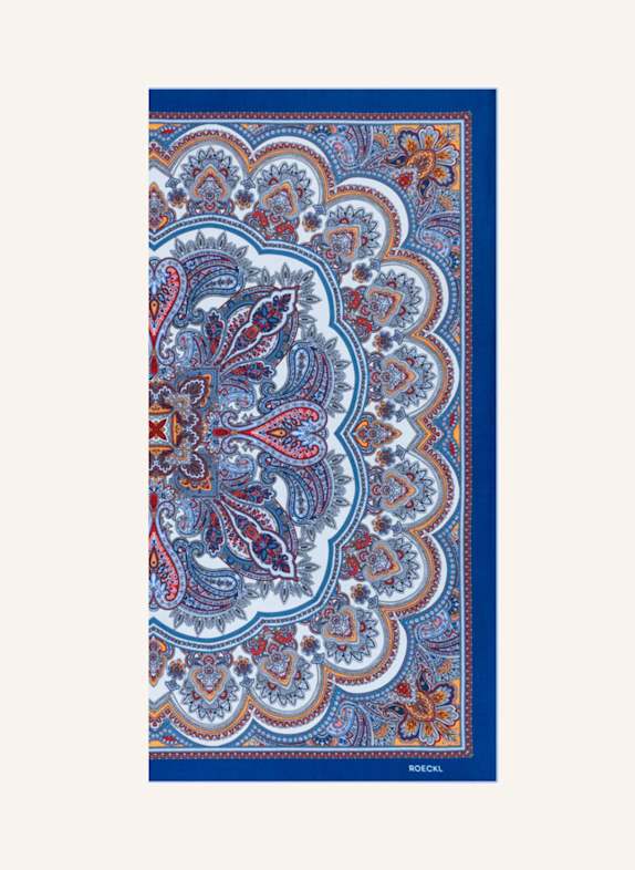 ROECKL Seidentuch FINE PAISLEY BLAU/ WEISS/ GELB