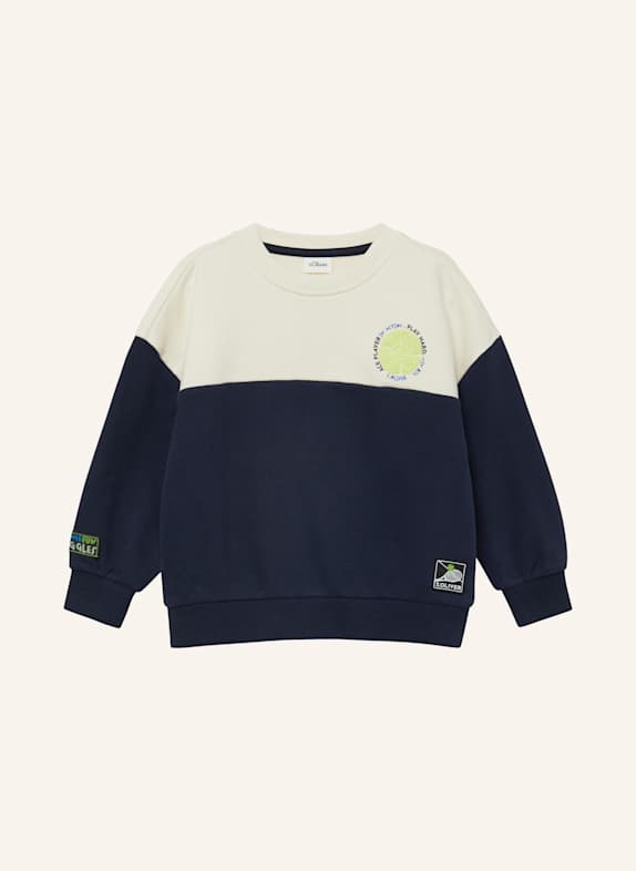s.Oliver Sweatshirt BLAU/ CREME