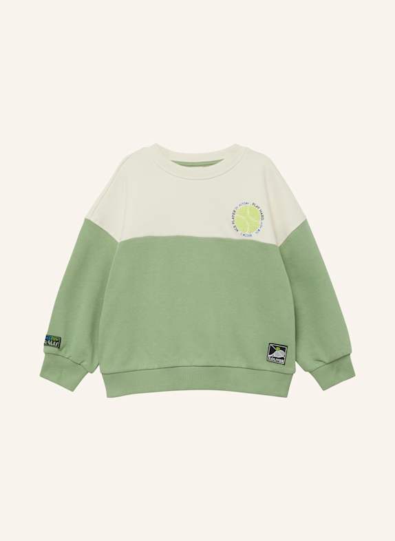 s.Oliver Sweatshirt GRÜN/ CREME