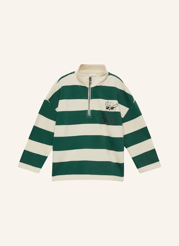 s.Oliver Sweatshirt CREME/ GRÜN