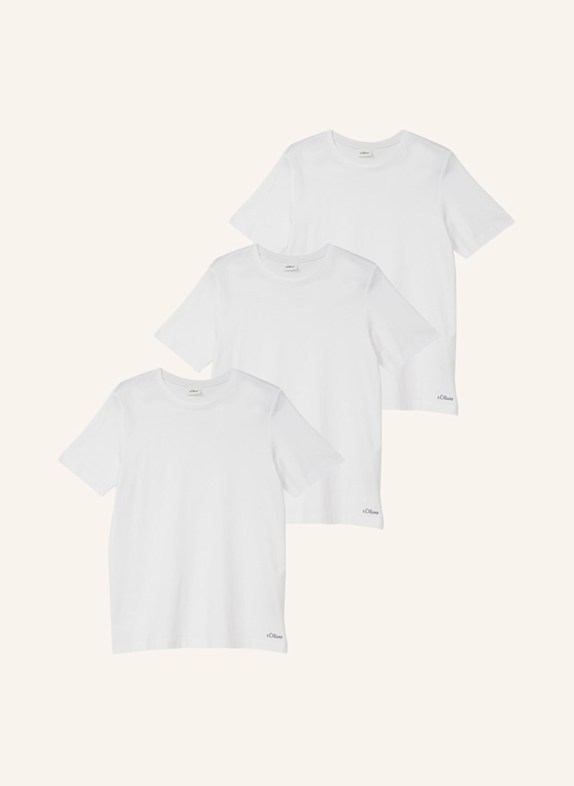 s.Oliver RED 3er-Pack T-Shirts WEISS