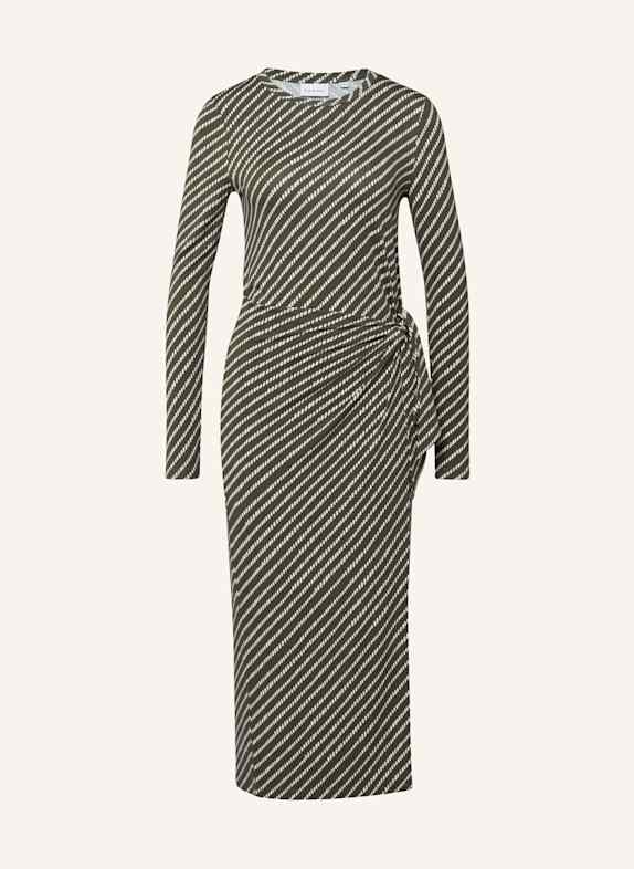 comma Kleid OLIV/ WEISS