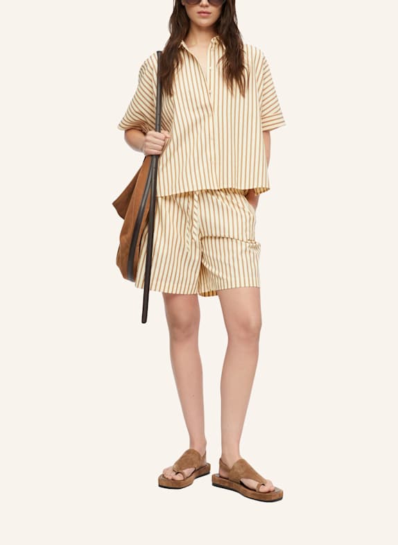 comma Bluse BEIGE/ BRAUN