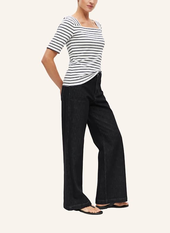 s.Oliver T-Shirt CREME / SCHWARZ
