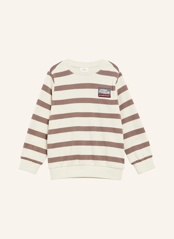 s.Oliver Sweatshirt CREME/ BRAUN