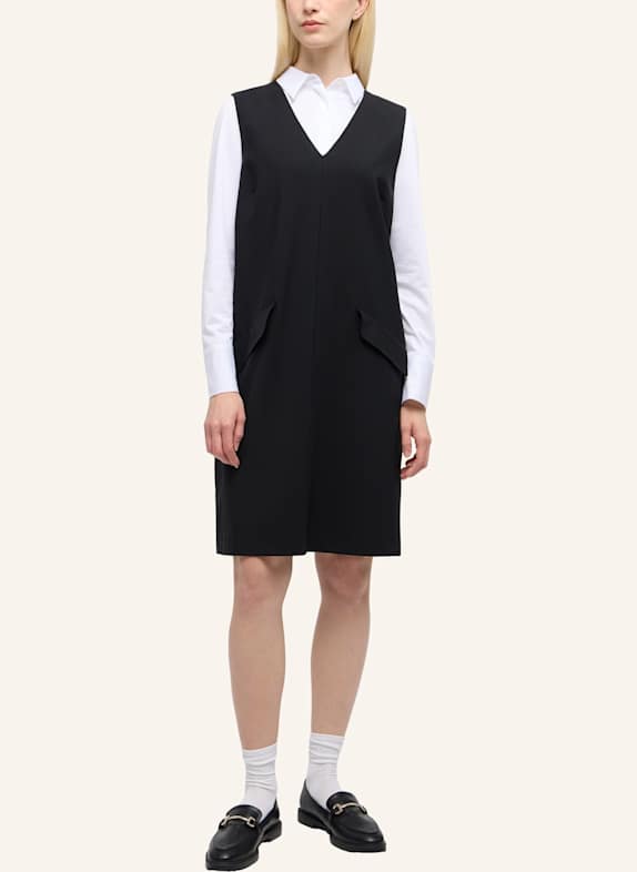 1863 by ETERNA 1863 by ETERNA Midikleid unifarben SCHWARZ