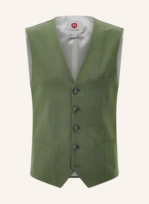 CG - CLUB of GENTS Weste CG Plum Slim Fit GRÜN