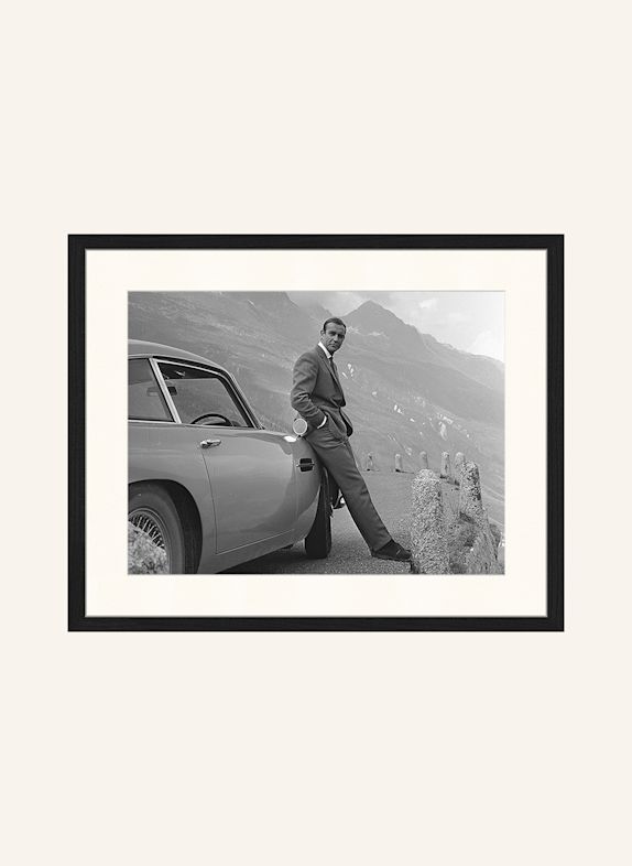 JACOB BADEN "SEAN CONNERY ON THE SET OF GOLDFINGER" Framed wall art BLACK