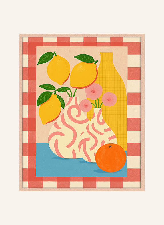 Liv Corday Wandbild FRUCHTIGE HARMONIE mit Rahmen HELLBRAUN