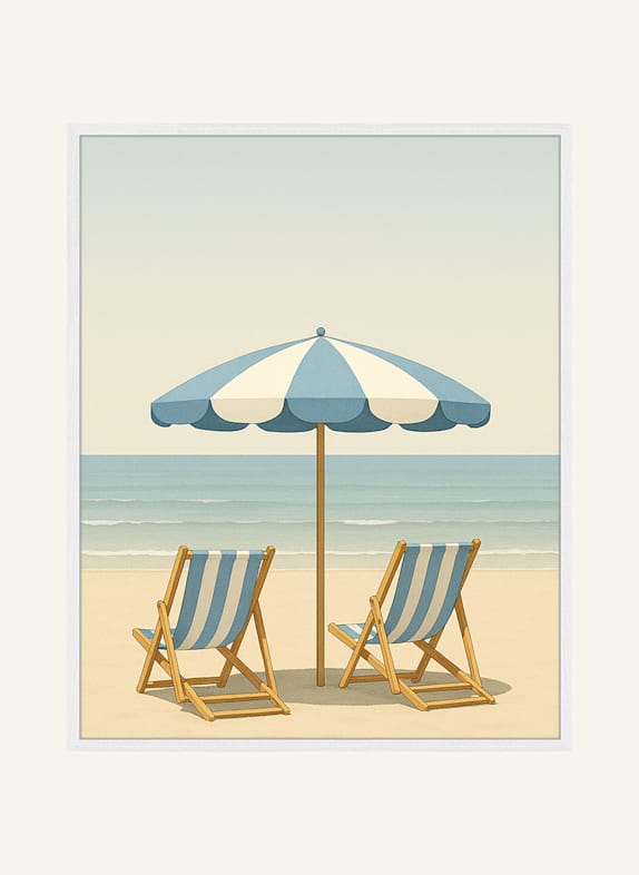 ANY IMAGE Wandbild SANFTE TAGE mit Rahmen WEISS