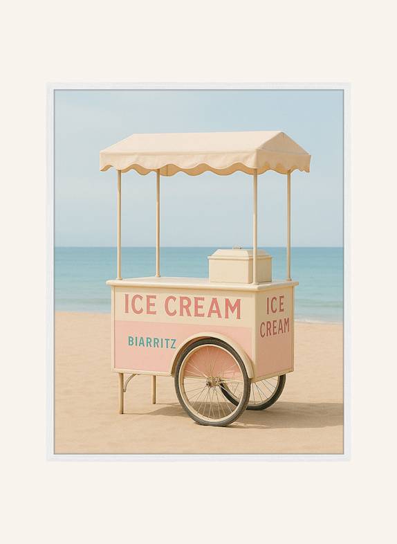 ANY IMAGE Wandbild PASTELLTRÄUME & SAHNESZENEN mit Rahmen WEISS