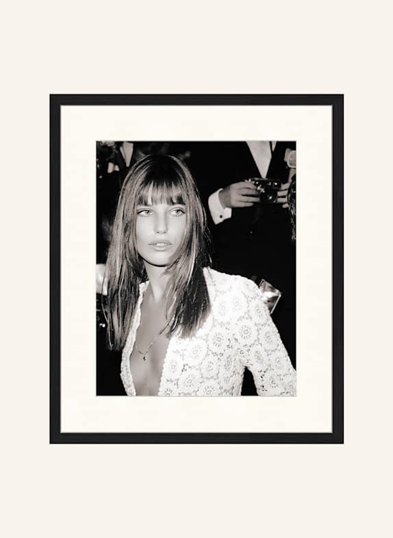 JACOB BADEN Wandbild JANE BIRKIN mit Rahmen SCHWARZ